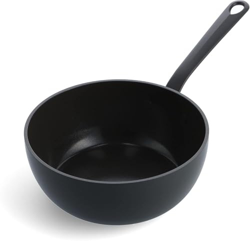 GreenPan Craft Healthy Ceramic Non-Stick 20 cm/2 Litre Chef's Pan, PFAS-Free, Metal Safe, Cast Stainless Steel Handle, Induction Suitable, Oven Safe, Black