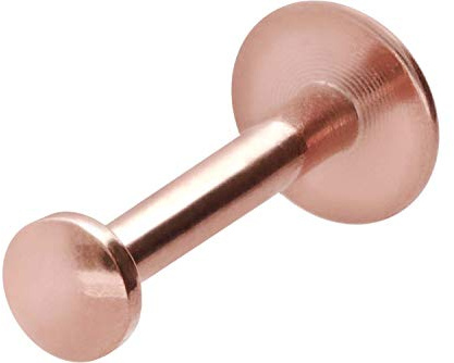 PIERCINGLINE Titan Labret Stecker Innengewinde | Flat DISC | Piercing Lippe Nase Ohr | Farb & Größenauswahl