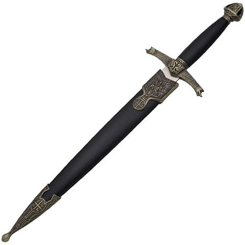 ECOMMUR Daga Lancelot 13291 | Templario histórico de coleccionista con Vaina. Colección de artículos Antiguos…