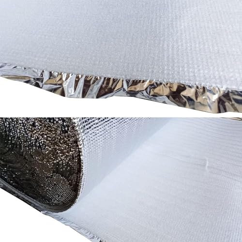 Isolierfolie Dämmfolie Trittschalldämmung Alu 3 mm Dämmunterlage 100 cm Breit Wärmedämmung Isolierung mit metallisiertem Laminat Dämmung Aludämmung Stark (15 m)