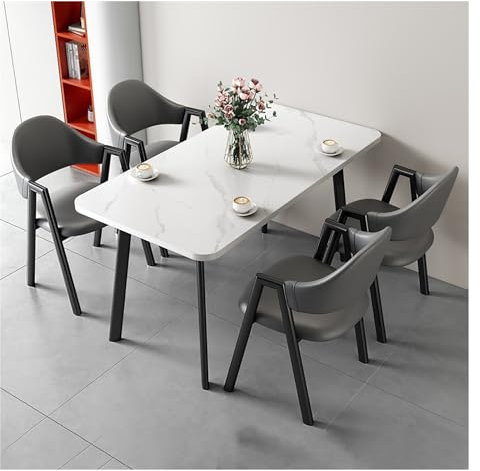 Büro Empfangsraum Clubtisch,Rezeption Tisch Und Stuhl Kombination,Esstisch Mit 4 Stühlen Set,Verhandlungstisch,Tisch Und Vier Stühle,Meetings Kleine Runde Tische,Besprechungstisch,Platzsparende (Colo