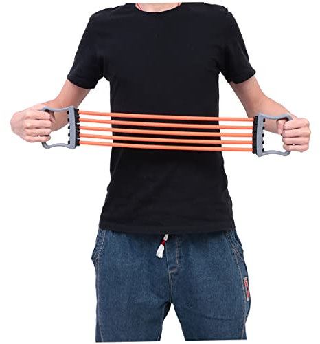 BESPORTBLE Abnehmbarer Brust Expander mit Widerstandsband Verstellbares Trainingsgerät Gummi TPR Multifunktionales Fitnessgerät für Männer für Krafttraining und Muskelaufbau
