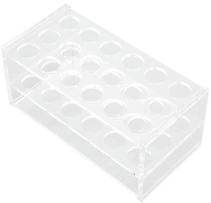 Acryl-Reagenzglasgestell für 17-mm-Röhrchen, 18 Löcher, Transparentes Zentrifugenröhrchengestell für 10-ml-15-ml-Röhrchen