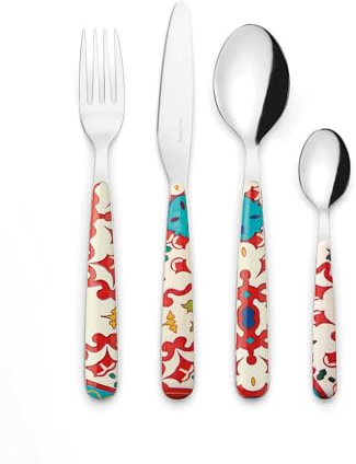 Guzzini - FLOWER&LEMON Set de 24 Couverts - Rouge Transparent - 28194065