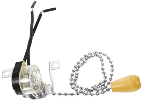 SEWOART Zugschalter Mit Zugschnur Metall Geräuschloser Pull Chain Lichtschalter Für Badlampen Langlebiger Deckenlampen-zugschalter Geeigneter Ersatz Für Haushaltslampen Und Diy-beleuchtung