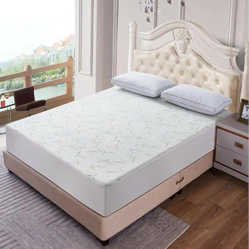 Générique Protection de Matelas en Bambou de Qualité Supérieure - Housse de Matelas Respirante Imperméable Ultra Douce pour Le Confort et la Protection Bonnet 40 cm (140 x 190 cm)