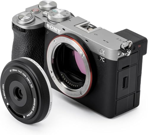 Viltrox AF 28 mm F4.5 Pancake Objectif pour Sony E-Mount, lentille de taille puce de mise au point automatique, objectif grand angle ultra fin, objectif plein cadre pour objectif d'appareil photo Sony