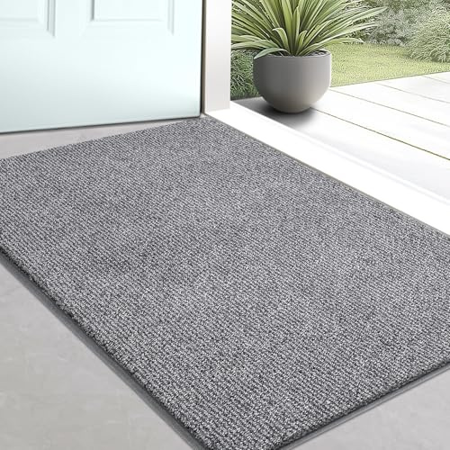 DOMUSTEX Schmutzfangmatte Innen 50 x 80 cm, Waschbar Teppich Läufer, Eingangsteppich, rutschfeste Fussmatte für Hund, Küche, Flur