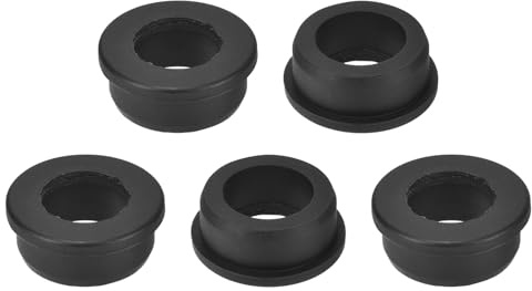 sourcing map 5Pcs Rubber Grommets 32mm Drill Hole, 22mm ID Hole Top Hat Grommet Black Silicone Rubber Hole Plug Gasket for Wiring, Automotive