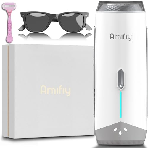 Amifiy Ice Cooling IPL Home Use Hair Removal Device, Laser Hair Removal Machine Painless Epilator for Women Men, 3 Energy Levels & 2 Modes, Face Body Use with Razor & Glasses