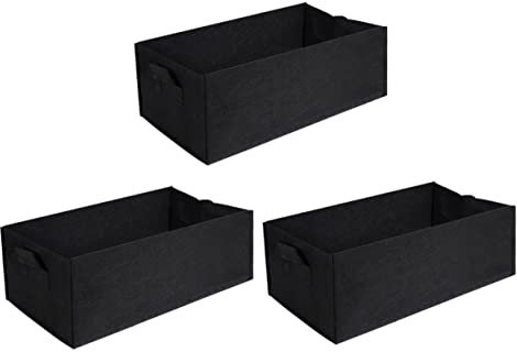 Didiseaon 3 Pezzi borsa per la coltivazione sacchi di piantagione sacchi per piantare non tessuti coltivare il vaso sacchetti di crescita tessuto non tessuto Black