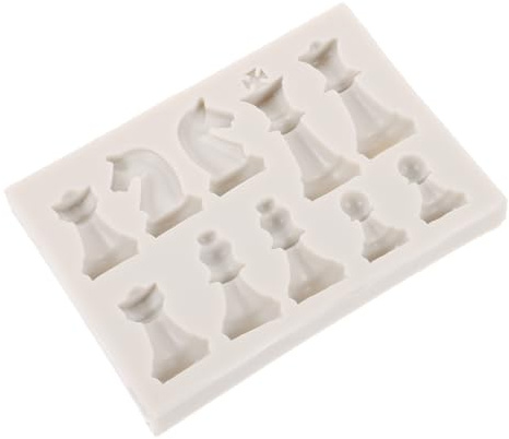 Angoily Moule en Silicone pour Pièces D'Échecs Moules Réutilisables pour Résine Époxy Fabrication De Pions D'Échecs Surface Lisse pour Bricolage en Famille Et Décoration