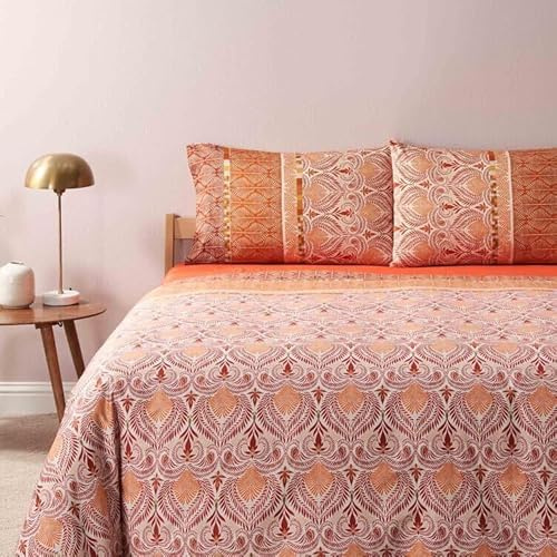 Bassetti Granfoulard Completo Letto Copripiumino Matrimoniale, Copripiumone Due Piazze in Percalle di Cotone, Sacco copri piumino Maxi, Lenzuolo Sotto con angoli, 2 Federe Nairobi R1