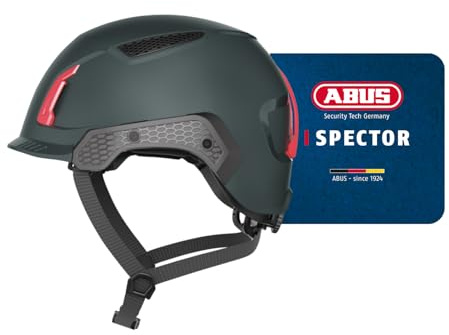 ABUS Industriekletterhelm Spector - belüfteter Bauhelm und Bergsteigerhelm nach EN 397 und EN 12492 - für Sicherheit bei Höhenarbeiten, auf der Baustelle und in der Industrie - Titan