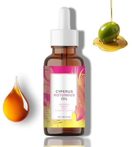 Cyperus Rotundus Oil, Natural Cyperus Rotundus Oil for Hair Removal, Inhibits Hair Growth, Reduces Body Unwanted Hair Growth, Moisturizes & Soothes Skin, Hair Removal Oil for All Skin Types