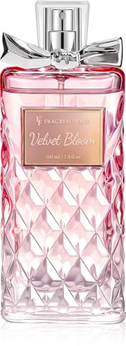 Perfume for Women, Alcohol-Free Long Lasting Floral Fragrance, Light & Soft Scent with Rose, Jasmine & Peony, Peach, Patchouli & Musk Base, 100ml / 3.4 fl oz, Gift for Women & Moms (Velvet Bloom)