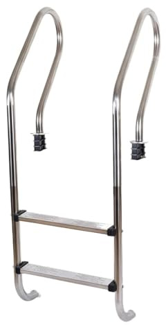 SAYEYBU 2/3/4-Step Swimming Pool Ladder, Non-Slip Steps Ladder, In-Ground Stainless Steel Step for Indoor/Outdoor Pool, Easy Assembly and Climbing,2 Steps