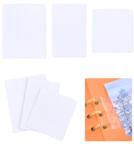 SUPERFINDINGS 150 Pièces 3 Tailles Autocollants de Renforcement pour Trou de Classeur Transparents Adhésifs Renforts de Trou Solides pour Pages Étiquettes d'Anneau pour Papier Non‑Perforé