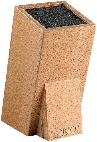 TokioKitchenWare Messerblock ohne Messer: Universal-Messerblock aus Holz mit Borsteneinsatz (Borsteneinsatz Ersatz, Universal ohne Messer, Kunststoffborsten)