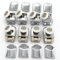Set di 8 cuscinetti per box doccia, 23 mm di diametro, pezzi di ricambio per bagno, per parte superiore e inferiore del box doccia