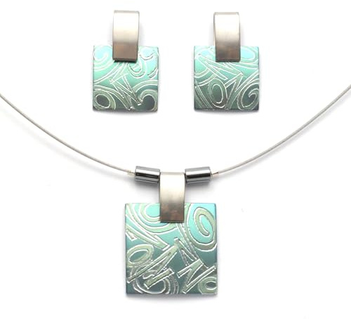 Titan Schmuck-Set. Absolut kein Risiko auf Allergien Handgefertigte Schmuckstücke. Lieferbar in verschiedenen Farben