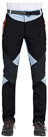 Damen Schneesport Winddicht Warme Skihose Schneehose Hose Fleece gefütterte warme Langlauf-Skihose Schneesport wasserdicht winddicht Wandern Skifahren Schnee isolierte Hose Hose (Light blue, XXXL)