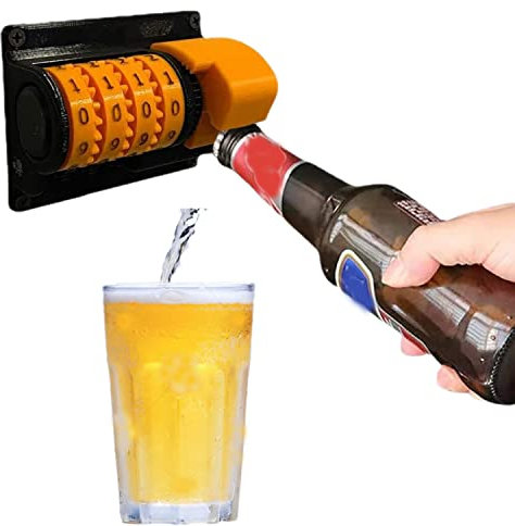XIAOYIYI Counting Bottle Opener, Ouvre-Bouteille de Compteur de Bière, Décapsuleur Mural Compteur, Cadeau Unique pour Homme pour Les Amateurs de Bière, pour Bar, Appartement, terrasse