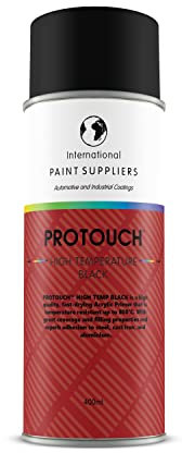 PROTOUCH Vernice nera ad alta temperatura, 800 °C, ad asciugatura rapida, resistente alle intemperie, 400 ml