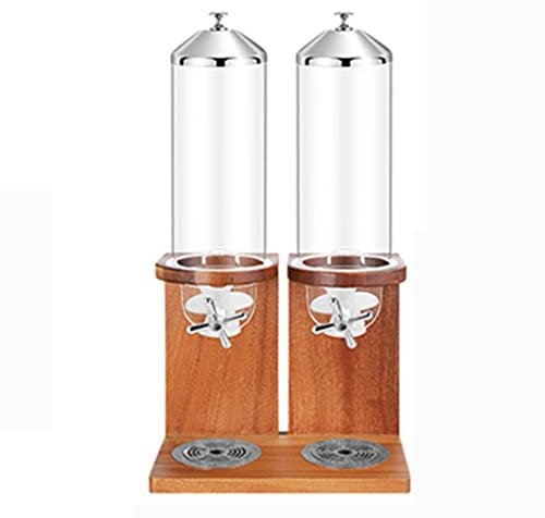 Cereal Dispenser Countertop, Candy Dstributor with Twist Airtight Cover, Big Dry Food Cereal Dispenser, Can Hold Cereal, Small Snack, for Home Office Hotel Commercial Bar ( Color : Wood , Size : 8L )