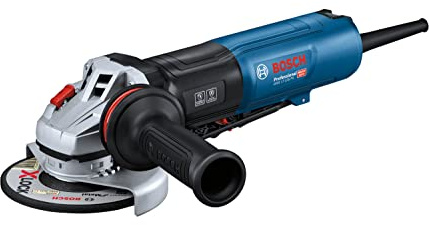 Bosch PRO Winkelschleifer GWS 17-125 PS (PROtection-Schalter, Staubfilter, Vibration Control-Zusatzhandgriff, Schutzhaube, Trennschutzhaube)