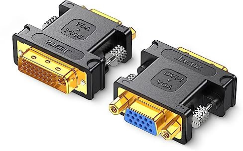 TICFOX DVI to VGA Adapter DVI-I 24+5 Male to VGA Female Cable Converter for Computer HDTV Projector