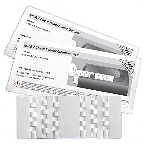 MICR/Check Reader Cleaning Card with Waffletechnology