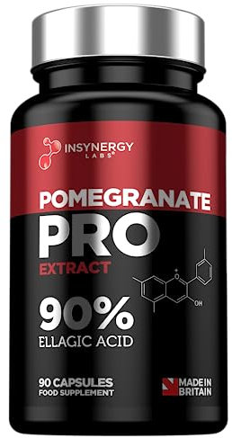 Pomegranate Capsules 42,000mg (Maximum Dose in UK) Superior 90% Ellagic Acid, High Strength Pomegranate Supplement Extract 90 Vegan Capsules