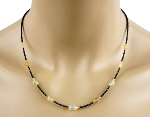 Generisch Spinell Kette – Collier mit Opalen – Unikat