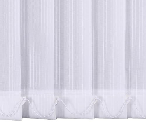 X1NGFU Weiß Lamellenvorhang Vertikaljalousie Verdunkelungslamellen,Lichtdurchlässig Vertikal Lamellen Jalousie,Sichtschutz Sonnenschutz Gardinen,Anpassbare Farben,Breite X Höhe (100cm x 240cm)