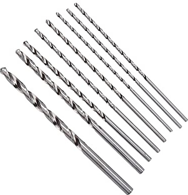 Kobaltbohrer-Set, Bohrer-Sets, Spiralbohrer, HSS-Lochbearbeitung, Metall, Holz, Drehwerkzeug-Set, 8-teiliges Metallbohrer-Set für Stahl, 4 Mm–10 Mm, Extra 200 Mm
