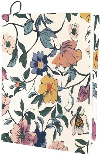 craspire Couverture de Livre Extensible à Fleurs Lavable et Réutilisable en Nylon de Grande Taille pour Livres Protection Élastique pour Cahiers Convient aux Livres à Couverture Rigide