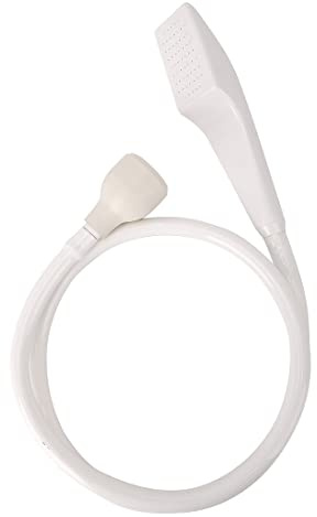 Douchette lavabo Robinet pour Mélangeur Plastique, Douchette Tuyau Lavabo Universelle Adaptable sur Robinet, Douchette Coiffure à domicile, Bain Bébé, Animal (Blanc, 1.8 M)
