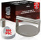 Smash Burger Kit | Aplastador de hamburguesas | Set incluye especiero y 100 papeles antiadherentes | Molde de acero inoxidable para preparar hamburguesas profesionales.