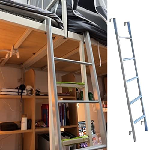 Hochbett Leiter Ersatzleiter Etagenbett Leiter für Etagenbetten im Loft, silberfarben, zum Einhängen, Ersatzleiter für Loft, Wohnheim, Wohnmobil, 116 cm/130 cm/140 cm/150 cm hohe Kletterleit