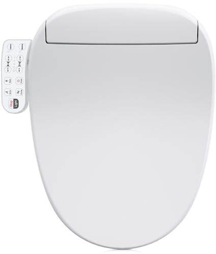 ZMJH 236 Bidet Toilet Seat Elongated - Endless Warm Water, Heated Seat & Vortex Wash, Dual Front/Rear Cleaning, Warm Air Dryer, LED Night Light, Electric-Powered (Elongated)