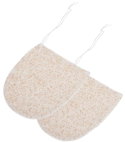 Veemoon 2 Esponjas Limpiadoras Faciales de Beige para Lavado Facial, Guantes Exfoliantes Que Eliminan Células Muertas y Cutículas, Ideales para Limpieza Diaria