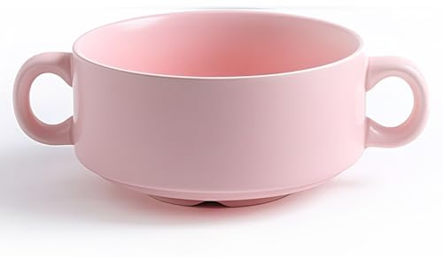Tazza da zuppa con manici, piccola ciotola per zuppa di cipolle da 350 ml, sicura per colazione, latte, dessert, farina d'avena