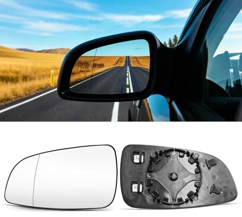 TTCR-II Spiegelglas Beheizbar Kompatibel mit Opel Astra H 2004-2008 | Verbessertes Ersatzspiegel Astra H Fahrerseite Ersatz Rückspiegel für Opel Außenspiegel Seitenspiegel Ersatzteil-Links