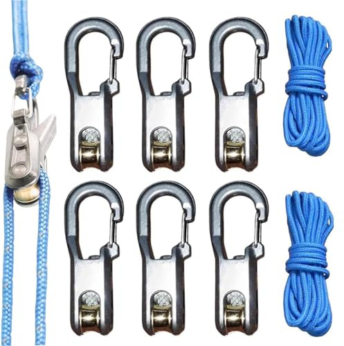 Tendeur de câble à came avec boucle de verrouillage, tendeur de rouleau de corde robuste pour un attachement facile, ajusteur de cordes sans nœuds pour camping, tentes, bâches et bateau