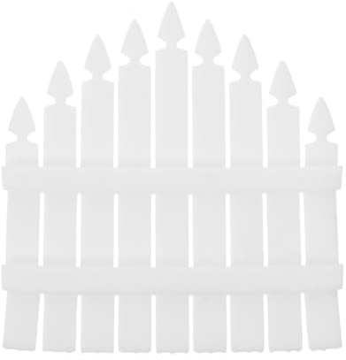 Kisangel Mini Resin Picket Fence for Fairy Garden Small Plastic Decorative Fence for Indoor Outdoor Micro Landscape for Crafts and Garden Diorama