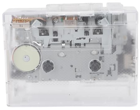 ZAICOLER Bärbar Kassettbandspelare, med Bluetooth FM-radio, USB-kassett Till MP3-omvandlare, Bandspelare med Hörlursuttag, Transparent Design