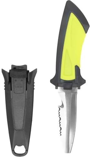 TUSA FK-11 Mini Dive Knife, Blunt Tip, Flash Yellow