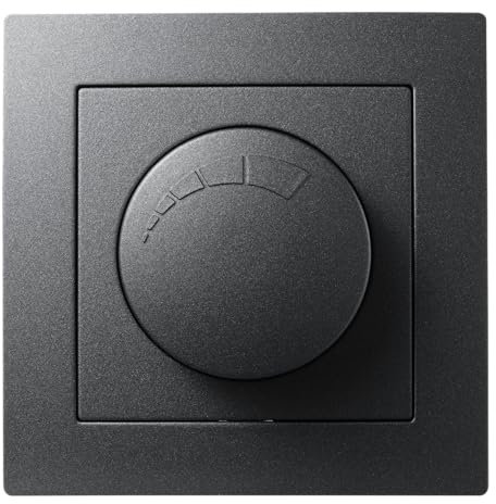 McPower LED Dimmer für elektronische Trafos | FLAIR | 250V/300W, Memory-Funktion, UP, anthrazit, matt