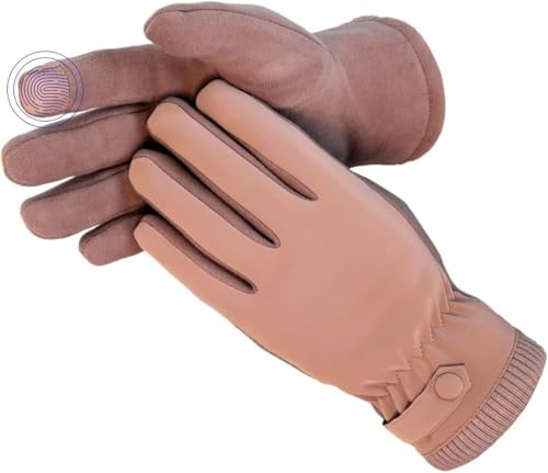Kingmate Thermo Handschuhe Damen Winter Outdoor Fahrradhandschuhe, Warm Fleece in den Laufhandschuhe mit Touchscreen-Funktion